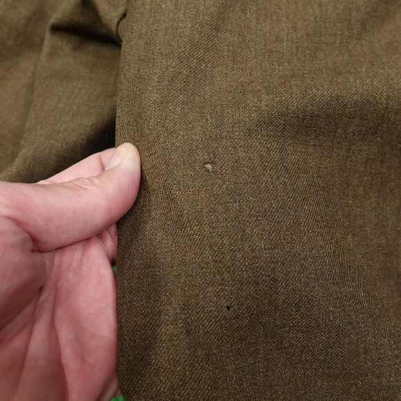 VINTAGE JACKET MANS WOOL SERGE OLIVE DRAB K 6628 1955 50s COAT 36 L NEEDS REPAIR - Picture 7 of 16